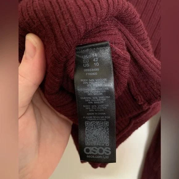 ASOS DESIGN scoop neck long sleeve sweater in fine knit rib - Picture 5 of 5